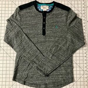 Original Penguin Men’s Size Small Grey/Teal Henley‎